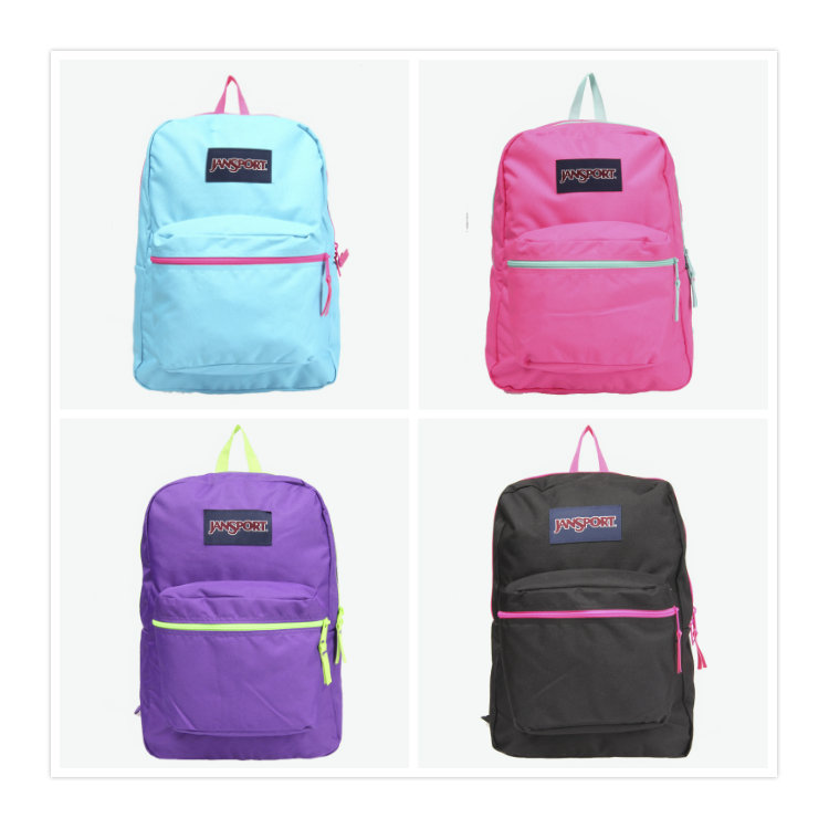 jansport 撞色拉链款双肩包